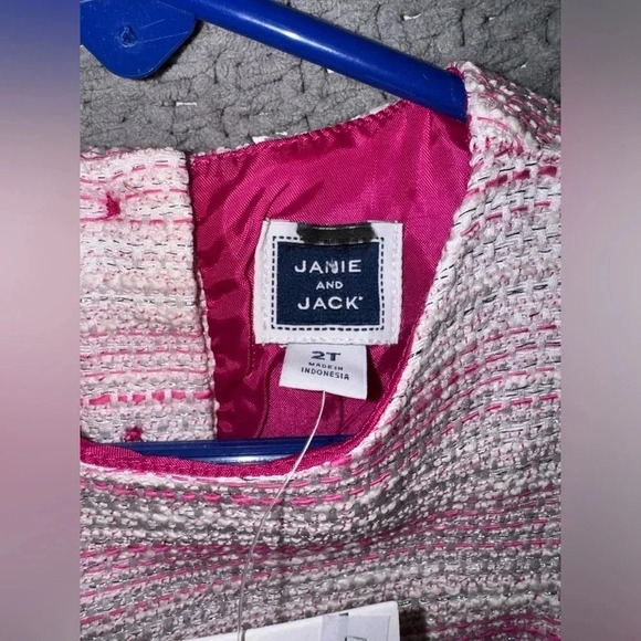 Janie & Jack Pink Bow Shiny Dress 2T NWT - Picture 4 of 13
